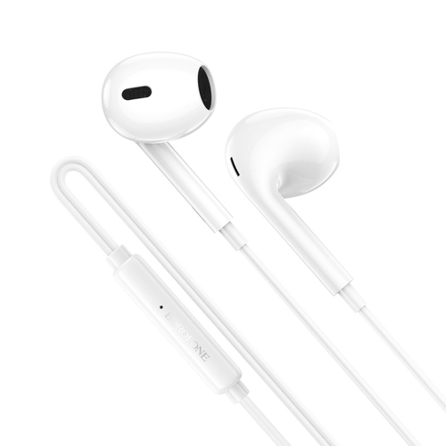 Слушалки с микрофон Borofone BM100 Max Fuente, USB-C, бял