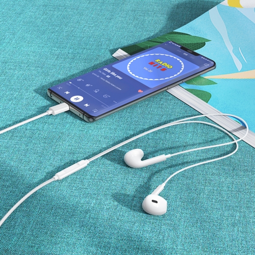 Слушалки с микрофон Borofone BM100 Max Fuente, USB-C, бял