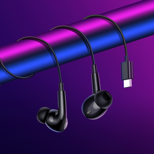 Слушалки с микрофон Borofone BM100 Pro Fuente, USB-C, черен