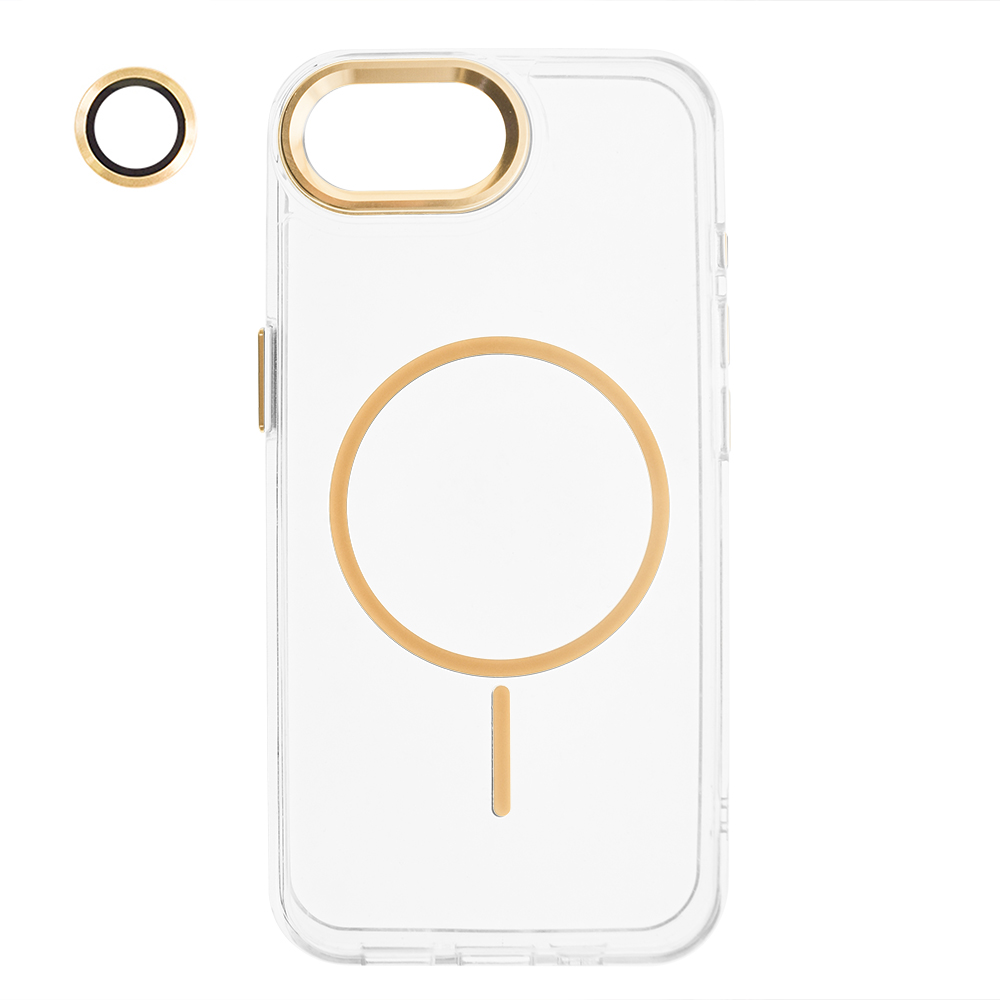 Калъф Resistant Creative MagSF за iPhone 16e/17e, прозрачен - златист