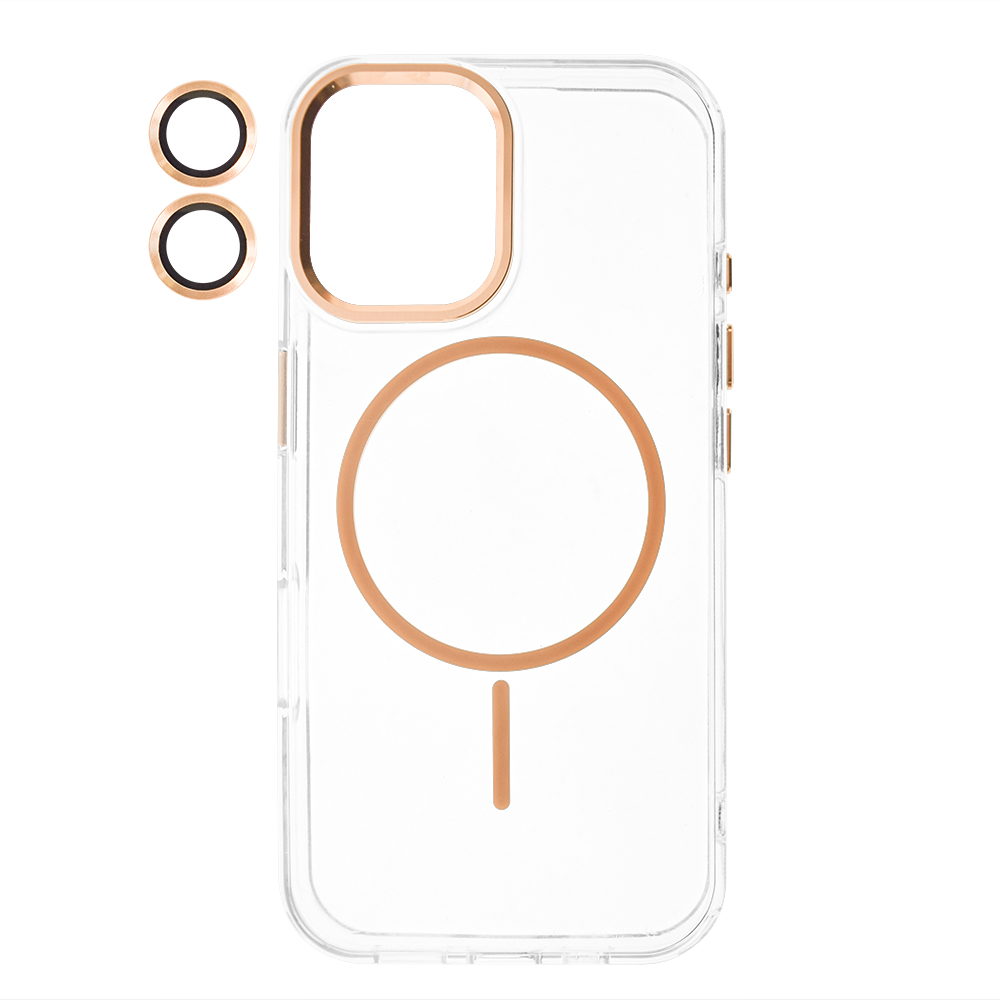 Калъф Resistant Creative MagSF за iPhone 16, златист - черен