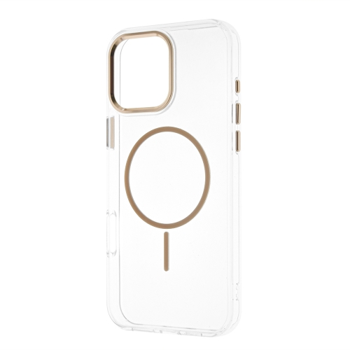 Калъф Resistant Creative MagSF за iPhone 16 Pro, прозрачен - златист
