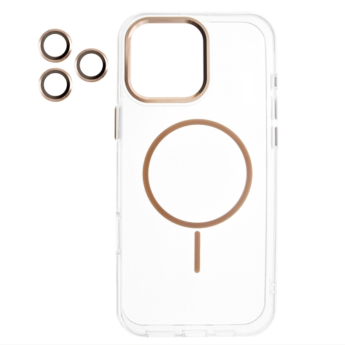 Калъф Resistant Creative MagSF за iPhone 16 Pro Max, прозрачен - златист