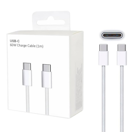 Кабел Apple 60W, USB-C, Charge Cable, 1m, Бял