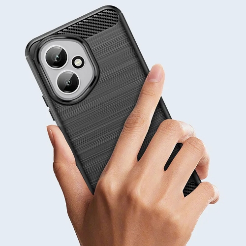 Силиконов Калъф Carbon Fibre Brushed Huawei Honor 400, черен