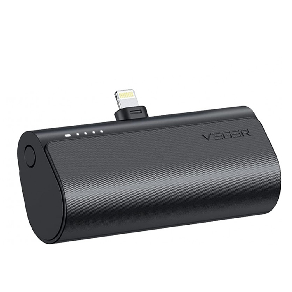 Универсална външна батерия Veger W0556P PlugOn 5000mah lightning PD 20W, черен