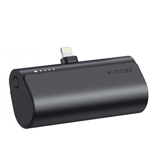 Универсална външна батерия Veger W0556P PlugOn 5000mah lightning PD 20W, черен