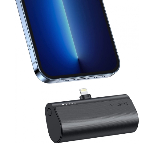 Универсална външна батерия Veger W0556P PlugOn 5000mah lightning PD 20W, черен