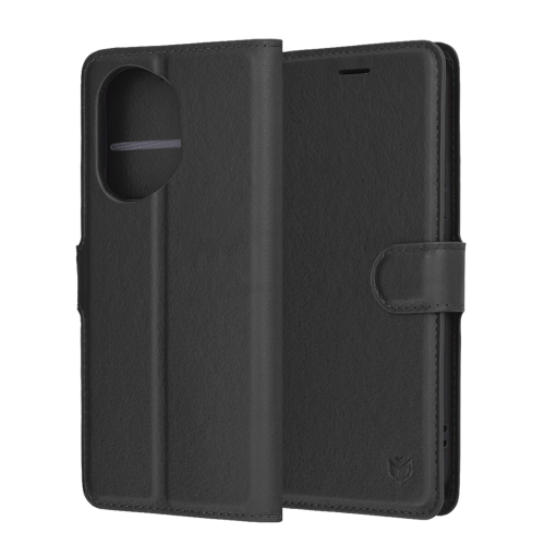 Калъф тефтер Techsuit Leather Folio за Honor 400, черен