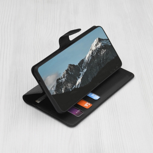 Калъф тефтер Techsuit Leather Folio за Honor 400, черен
