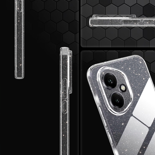 Силиконов калъф Techsuit SparkleSkin за Huawei Honor 400, Прозрачен
