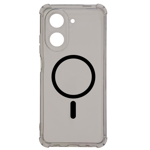 Силиконов калъф Techsuit Shockproof Clear MagSF за Xiaomi Redmi A5 4G, черен- прозрачен