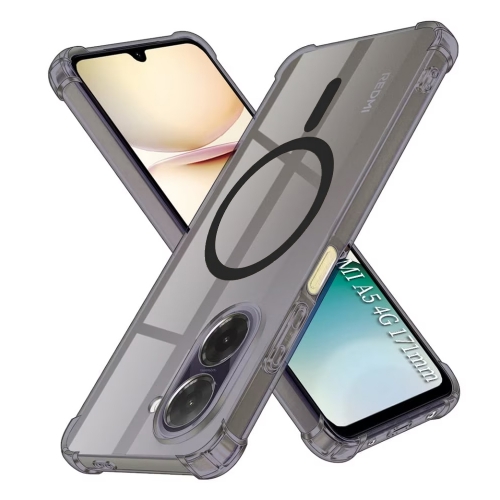 Силиконов калъф Techsuit Shockproof Clear MagSF за Xiaomi Redmi A5 4G, черен- прозрачен