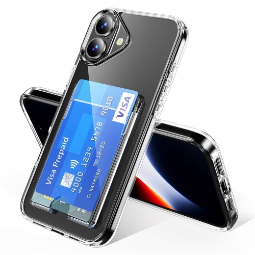 Калъф Card Holder за iPhone 17, прозрачен