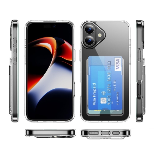 Калъф Card Holder за iPhone 17, прозрачен