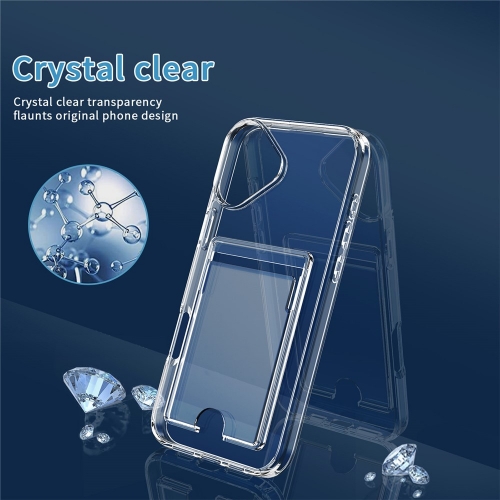 Калъф Card Holder за iPhone 17, прозрачен