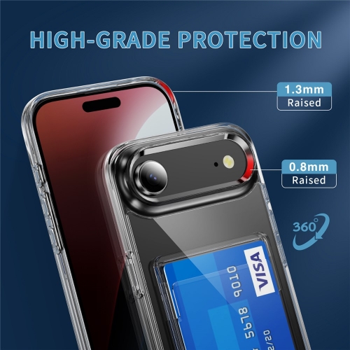 Калъф Card Holder за iPhone 17 Air, прозрачен