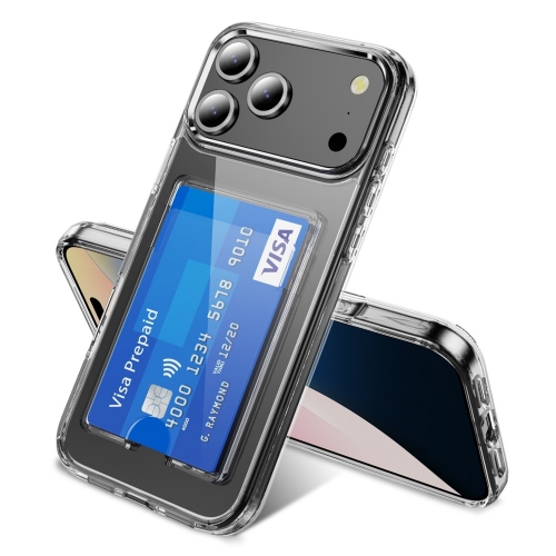 Калъф Card Holder за iPhone 17 Pro, прозрачен