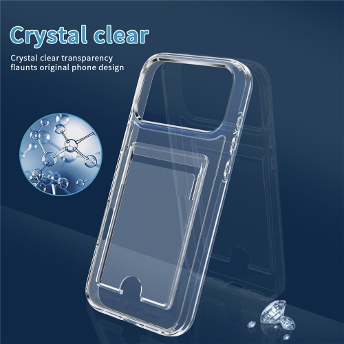 Калъф Card Holder за iPhone 17 Pro, прозрачен