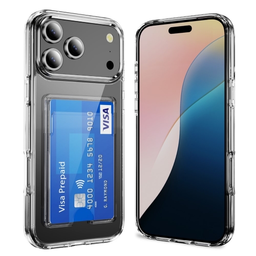 Калъф Card Holder за iPhone 17 Pro Max, прозрачен