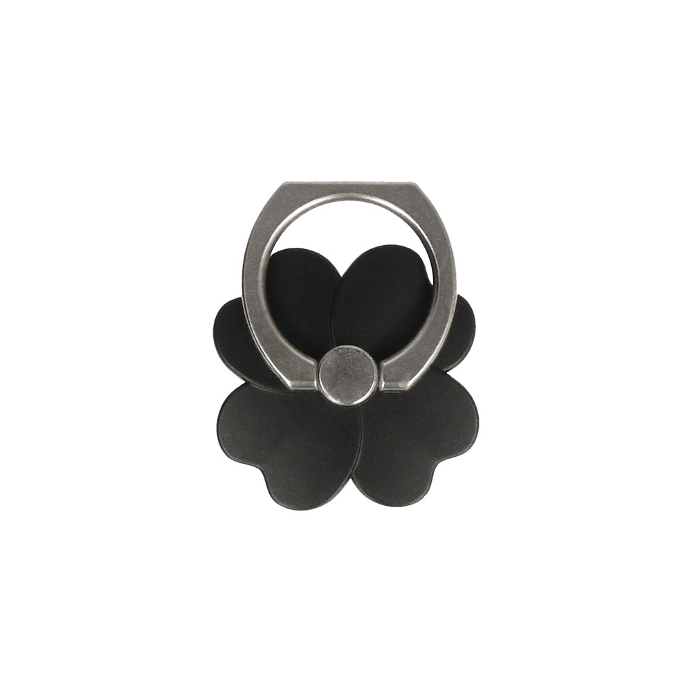 Държач за телефон Ring Flower, черно цвете