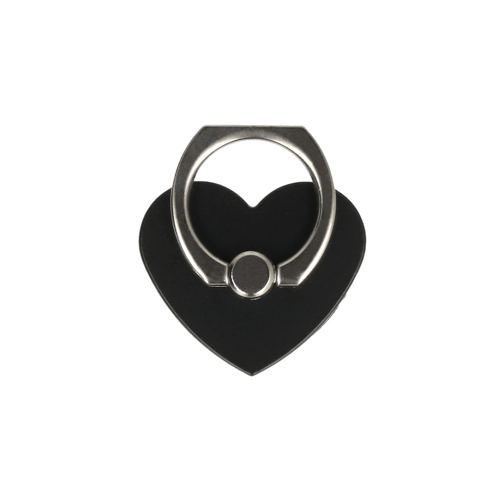 Държач за телефон Ring Heart, черно сърце