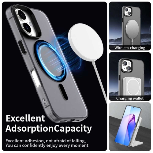 Пластмасов калъф Anti Drop Hybrid MagSF за iPhone 17, черен