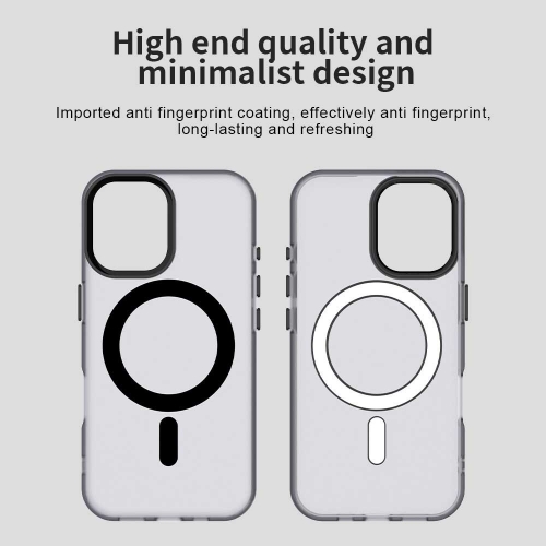 Пластмасов калъф Anti Drop Hybrid MagSF за iPhone 17, черен