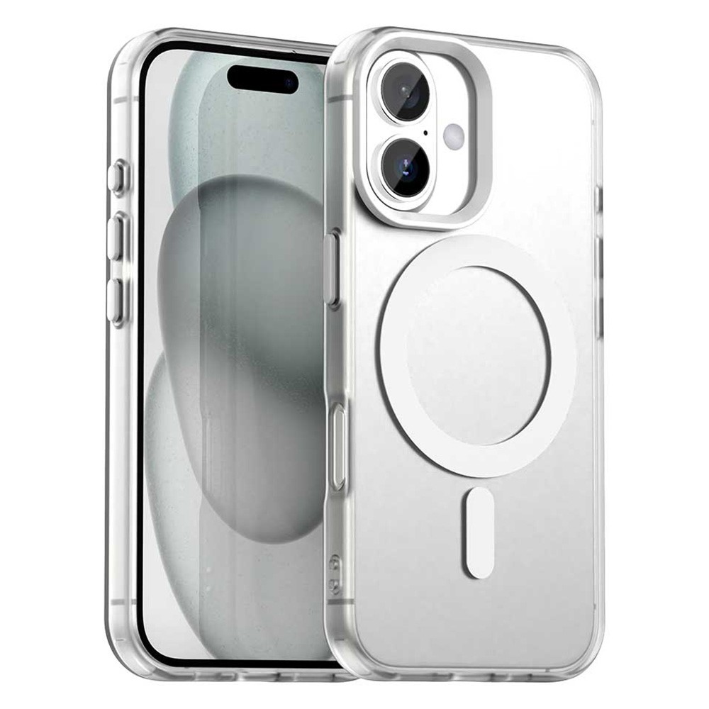 Пластмасов калъф Anti Drop Hybrid MagSF за iPhone 17, бял