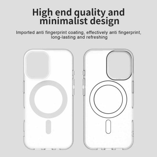 Пластмасов калъф Anti Drop Hybrid MagSF за iPhone 17, бял