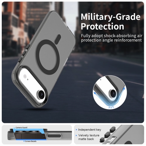 Пластмасов калъф Anti Drop Hybrid MagSF за iPhone 17 Air, черен