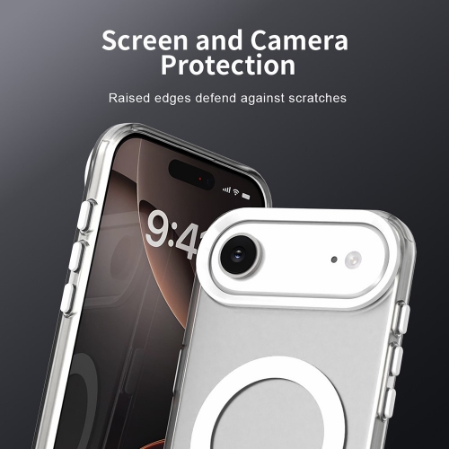 Пластмасов калъф Anti Drop Hybrid MagSF за iPhone 17 Air, бял