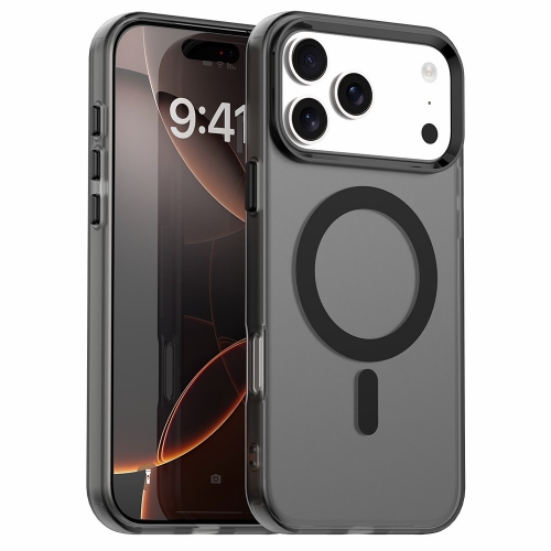 Пластмасов калъф Anti Drop Hybrid MagSF за iPhone 17 Pro, черен