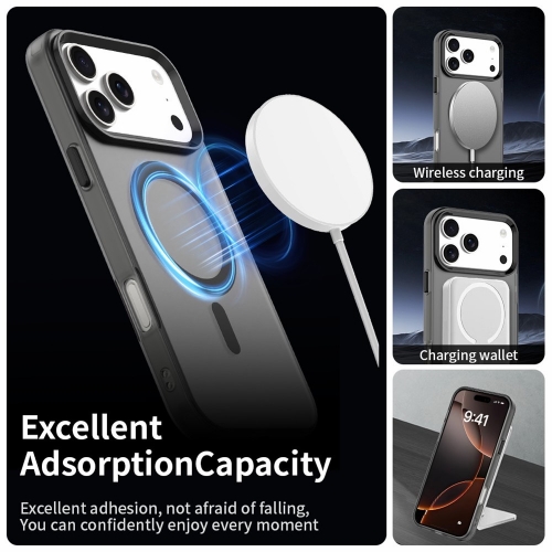 Пластмасов калъф Anti Drop Hybrid MagSF за iPhone 17 Pro, черен