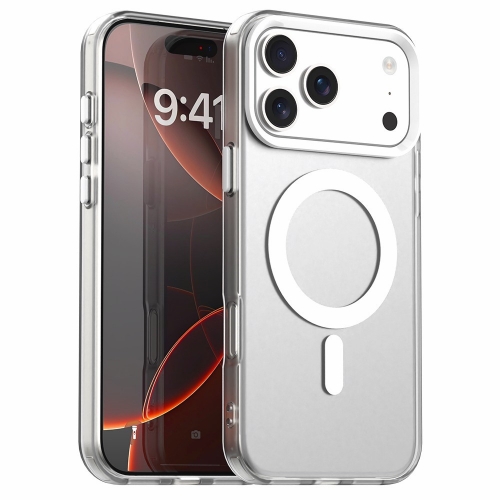 Пластмасов калъф Anti Drop Hybrid MagSF за iPhone 17 Pro Max, бял