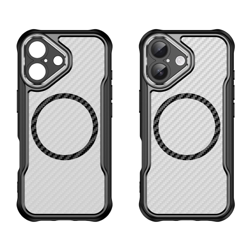 Калъф MagSF Hybrid Carbon за iPhone 17, черен
