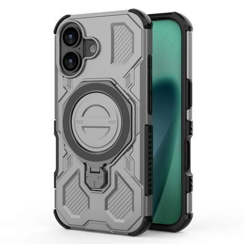 Калъф Magnetic Metal Kickstand за iPhone 17, сив