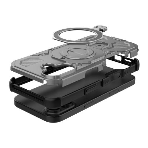 Калъф Magnetic Metal Kickstand за iPhone 17, сив