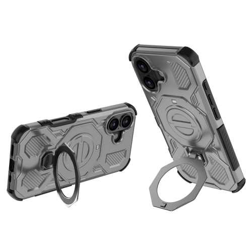 Калъф Magnetic Metal Kickstand за iPhone 17, сив