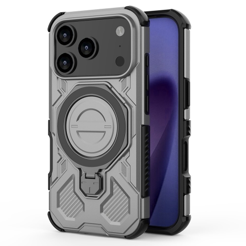 Калъф Magnetic Metal Kickstand за iPhone 17 Pro, сив
