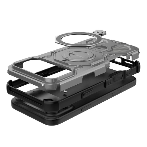 Калъф Magnetic Metal Kickstand за iPhone 17 Pro, сив