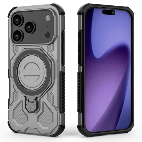Калъф Magnetic Metal Kickstand за iPhone 17 Pro, сив