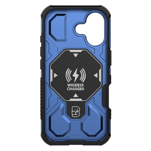 Калъф Magnetic Metal Kickstand за iPhone 17, син