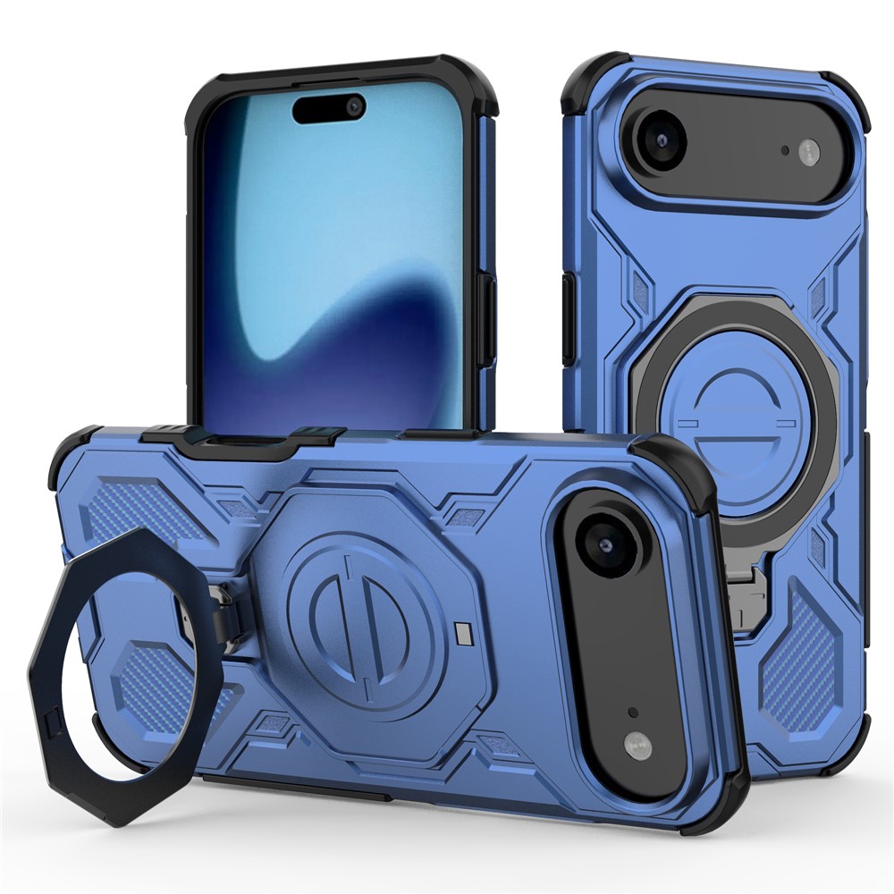 Калъф Magnetic Metal Kickstand за iPhone 17 Air, син