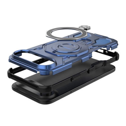 Калъф Magnetic Metal Kickstand за iPhone 17 Air, син