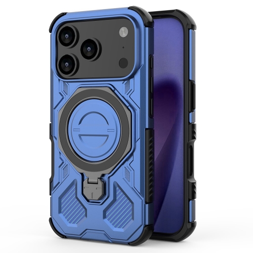 Калъф Magnetic Metal Kickstand за iPhone 17 Pro, син