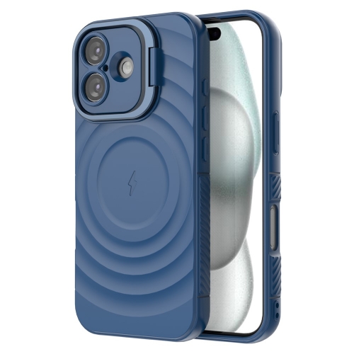 Силиконов калъф MagSF Kickstand за iPhone 17, син