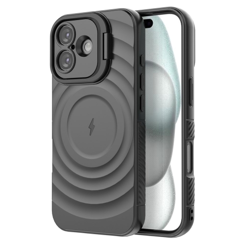 Силиконов калъф MagSF Kickstand за iPhone 17, черен