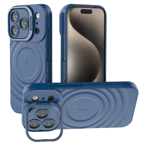 Силиконов калъф MagSF Kickstand за iPhone 17 Pro, син