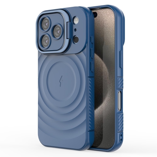 Силиконов калъф MagSF Kickstand за iPhone 17 Pro, син